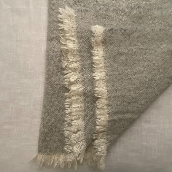 The Citizenry Grey Mohair Wool Throw Blanket Wrap 56”x72”Made in Ireland NEW - Picture 2 of 14